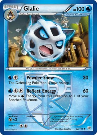 Glalie (Team Plasma) 022/101 - Reverse Holofoil Plasma Blast