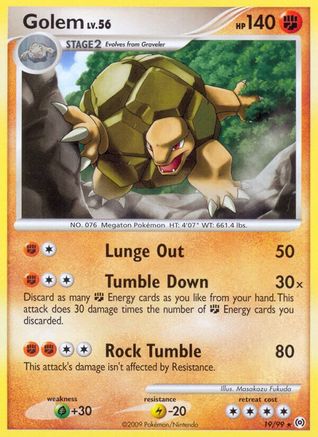 Golem 019/99 - Reverse Holofoil Arceus