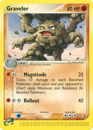 Graveler 030/097 - Reverse Holofoil Dragon