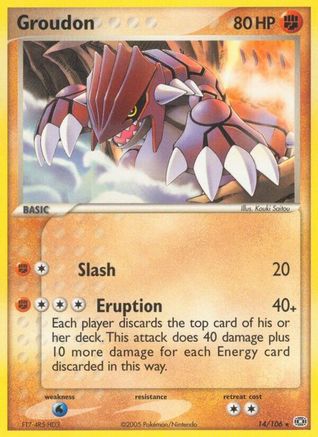 Groudon 014/106 - Reverse Holofoil Emerald