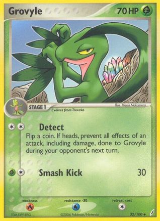 Grovyle 032/100 - Reverse Holofoil Crystal Guardians