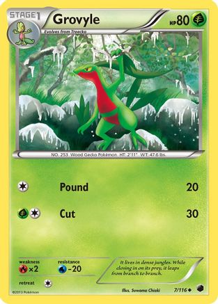 Grovyle 007/116 - Reverse Holofoil Plasma Freeze