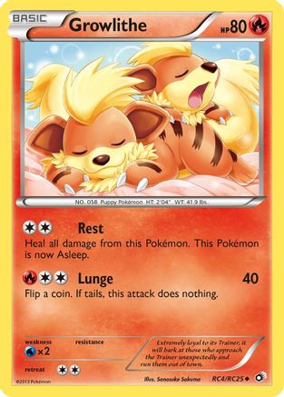 Growlithe RC4/RC25 - Holofoil Legendary Treasures Radiant Collection