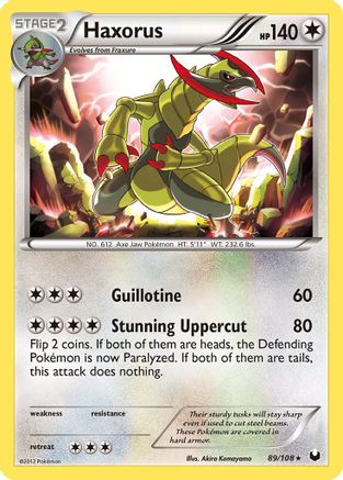 Haxorus 089/108 - Reverse Holofoil Dark Explorers