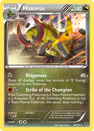 Haxorus 069/101 - Reverse Holofoil Plasma Blast