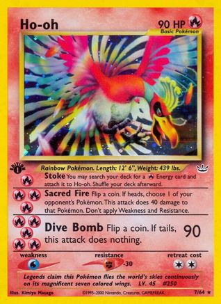 Ho-oh 007/64 - 1st Edition Holofoil Neo Revelation