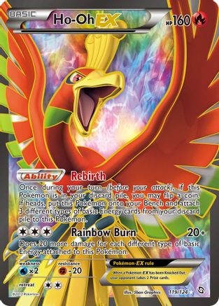 Ho-Oh EX (Full Art) 119/124 - Holofoil Dragons Exalted