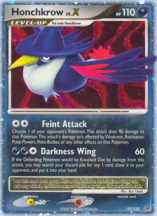 Honchkrow LV.X 132/132 - Holofoil Secret Wonders