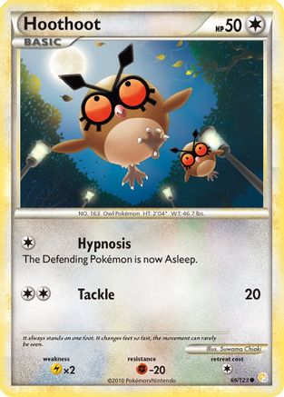 Hoothoot 066/123 - Reverse Holofoil HeartGold SoulSilver