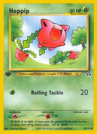 Hoppip 055/75 - 1st Edition Neo Discovery