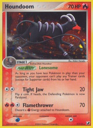 Houndoom 007/115 - Reverse Holofoil Unseen Forces