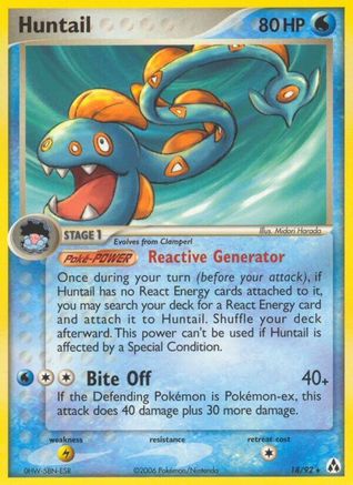 Huntail 018/92 - Reverse Holofoil Legend Maker