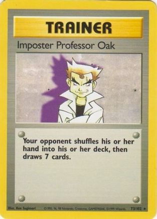 Imposter Professor Oak 073/102 - Unlimited Base Set