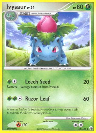 Ivysaur 051/132 - Reverse Holofoil Secret Wonders