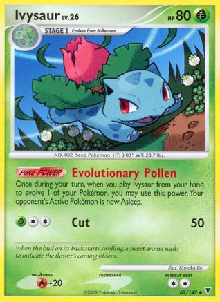 Ivysaur 062/147 - Reverse Holofoil Supreme Victors
