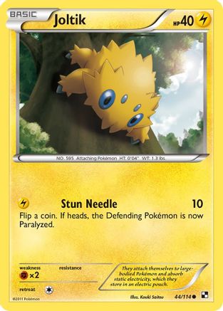 Joltik 044/114 - Reverse Holofoil Black and White