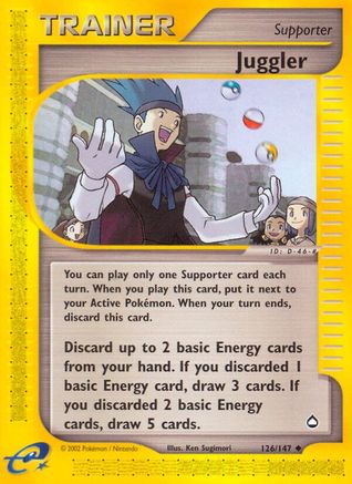 Juggler 126/147 - Reverse Holofoil Aquapolis