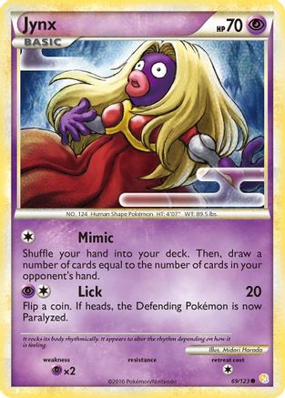 Jynx 069/123 - Reverse Holofoil HeartGold SoulSilver