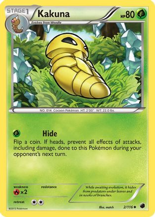 Kakuna 002/116 - Reverse Holofoil Plasma Freeze