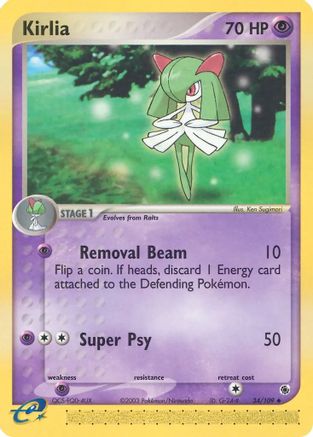 Kirlia 034/109 - Reverse Holofoil Ruby and Sapphire