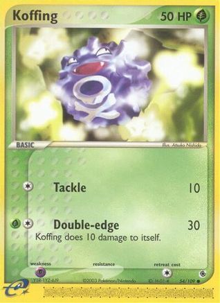 Koffing 054/109 - Reverse Holofoil Ruby and Sapphire