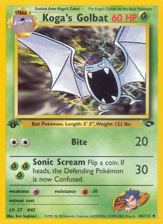Koga's Golbat 046/132 - 1st Edition Gym Challenge