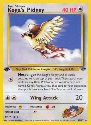 Koga's Pidgey 049/132 - 1st Edition Gym Challenge
