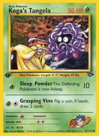 Koga's Tangela 081/132 - 1st Edition Gym Challenge