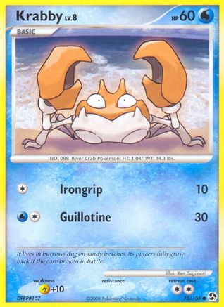 Krabby 075/106 - Reverse Holofoil Great Encounters