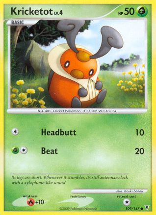 Kricketot 109/147 - Reverse Holofoil Supreme Victors