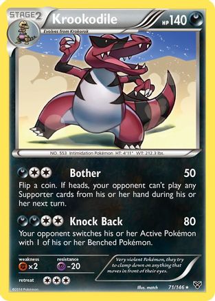 Krookodile 071/146 - Reverse Holofoil XY Base Set