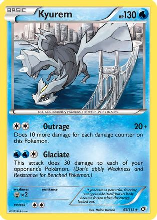 Kyurem 043/113 - Reverse Holofoil Legendary Treasures