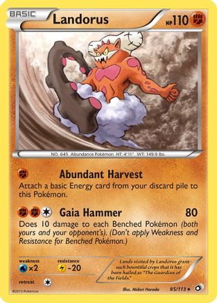Landorus 085/113 - Reverse Holofoil Legendary Treasures