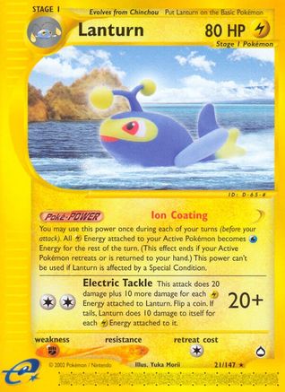 Lanturn 021/147 - Reverse Holofoil Aquapolis