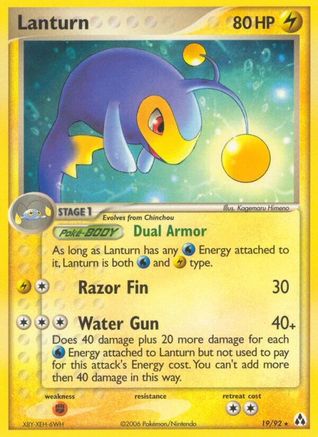 Lanturn 019/92 - Reverse Holofoil Legend Maker