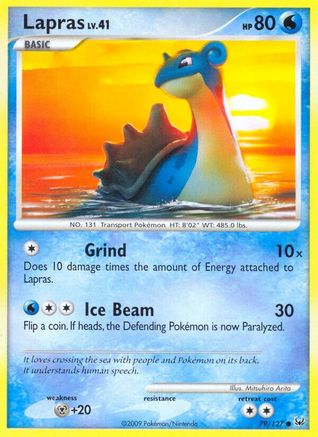 Lapras 079/127 - Reverse Holofoil Platinum