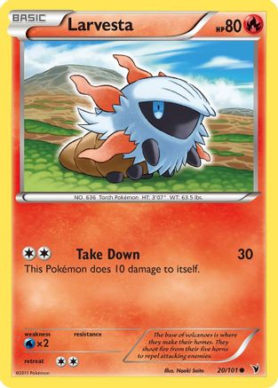 Larvesta 020/101 - Reverse Holofoil Noble Victories