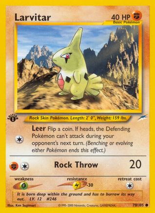 Larvitar 070/105 - 1st Edition Neo Destiny