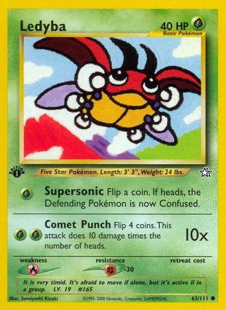 Ledyba 063/111 - 1st Edition Neo Genesis
