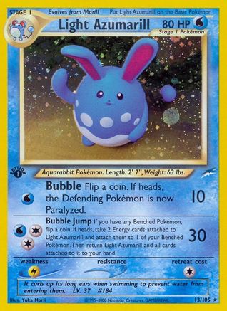 Light Azumarill 013/105 - 1st Edition Holofoil Neo Destiny