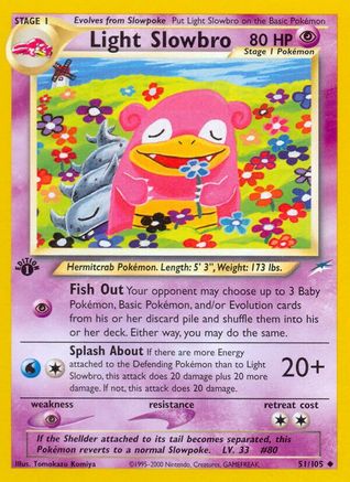 Light Slowbro 051/105 - 1st Edition Neo Destiny