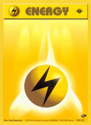 Lightning Energy 130/132 - 1st Edition Gym Challenge