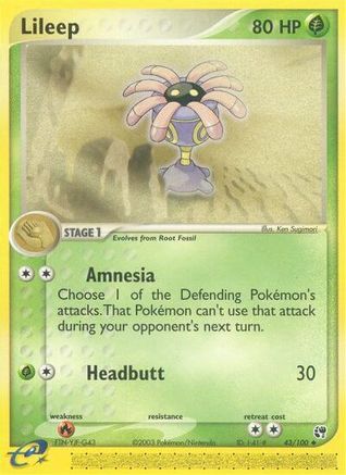 Lileep 043/100 - Reverse Holofoil Sandstorm