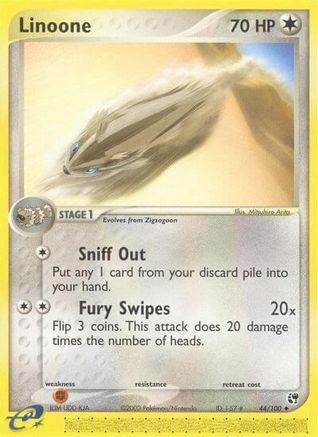 Linoone 044//100 - Reverse Holofoil Sandstorm