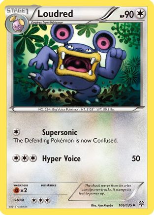 Loudred 106/135 - Reverse Holofoil Plasma Storm