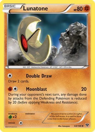 Lunatone 063/146 - Reverse Holofoil XY Base Set
