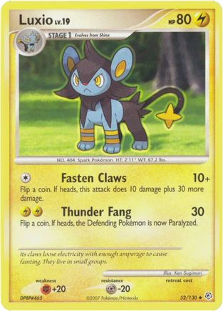 Luxio 052/130 - Reverse Holofoil Diamond and Pearl
