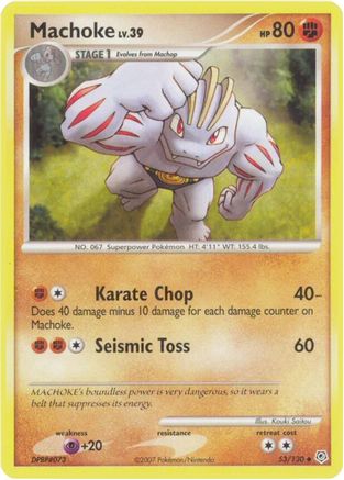 Machoke 053/130 - Reverse Holofoil Diamond and Pearl