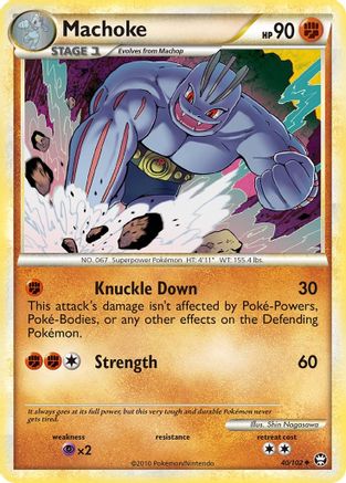 Machoke 040/102 - Reverse Holofoil Triumphant