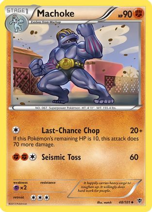 Machoke 048/101 - Reverse Holofoil Plasma Blast